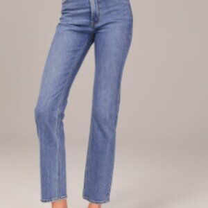 Abercrombie Ultra High Rise Ankle Straight Jean